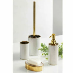 Wenko WC-Garnitur Nuria Gold/Weiß -Günstiges Wenko Geschäft unnamed file 15942