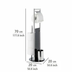WENKO WC-Garnitur Ravina Edelstahl Glänzend / Glas Schwarz, Mit Toilettenbürste 30 WENKO WC-Garnitur Ravina Edelstahl Glänzend / Glas Schwarz, Mit Toilettenbürste -Günstiges Wenko Geschäft unnamed file 161