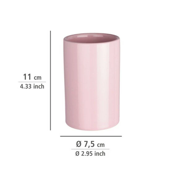 Wenko Zahnputzbecher Polaris Pastel Rose Keramik 6 Wenko Zahnputzbecher Polaris Pastel Rose Keramik – Bild 4