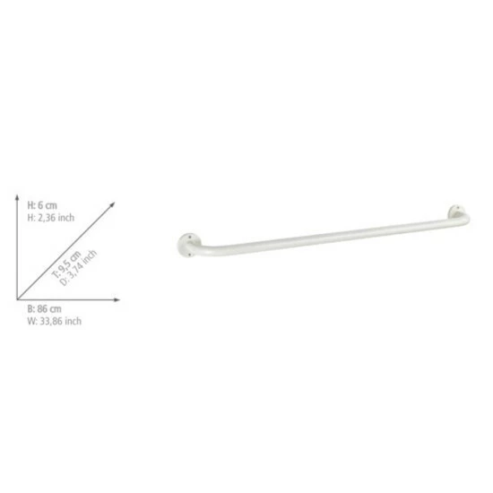 Wenko Badetuchstange Basic 80 Cm Weiß 7 Wenko Badetuchstange Basic 80 Cm Weiß – Bild 5