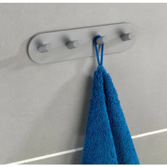 Wenko Hakenleiste Piceno Quadro Grau Matt Edelstahl 7 Wenko Hakenleiste Piceno Quadro Grau Matt Edelstahl – Bild 5