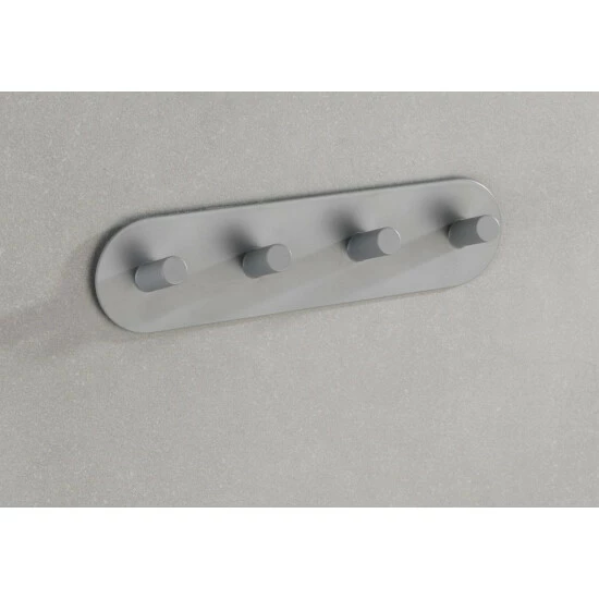 Wenko Hakenleiste Piceno Quadro Grau Matt Edelstahl 8 Wenko Hakenleiste Piceno Quadro Grau Matt Edelstahl – Bild 6