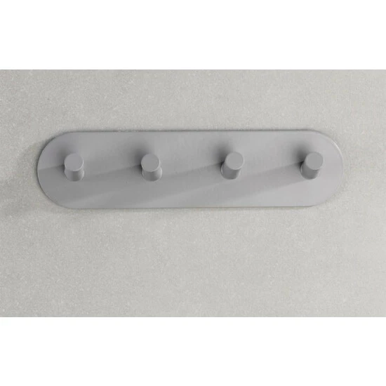 Wenko Hakenleiste Piceno Quadro Grau Matt Edelstahl 9 Wenko Hakenleiste Piceno Quadro Grau Matt Edelstahl – Bild 7