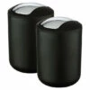 Wenko Kosmetikeimer Brasil Schwarz S 2er Set