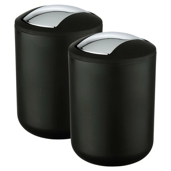 Wenko Kosmetikeimer Brasil Schwarz S 2er Set 3 Wenko Kosmetikeimer Brasil Schwarz S 2er Set