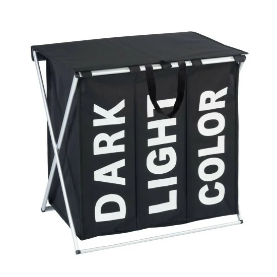 Wenko Wäschesammler Trio Top Schwarz 3 Wenko Wäschesammler Trio Top Schwarz