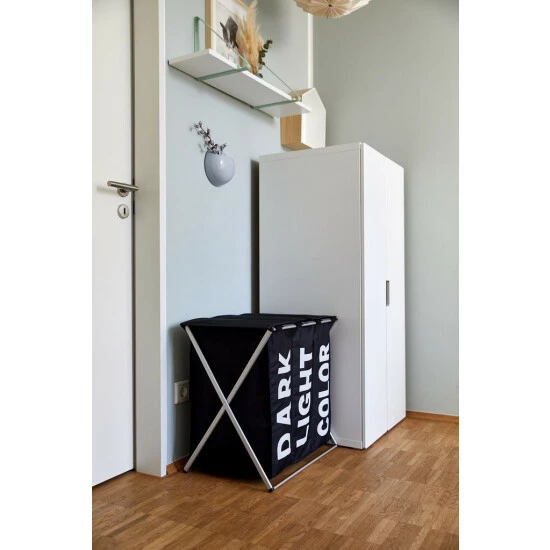 Wenko Wäschesammler Trio Top Schwarz 5 Wenko Wäschesammler Trio Top Schwarz – Bild 3