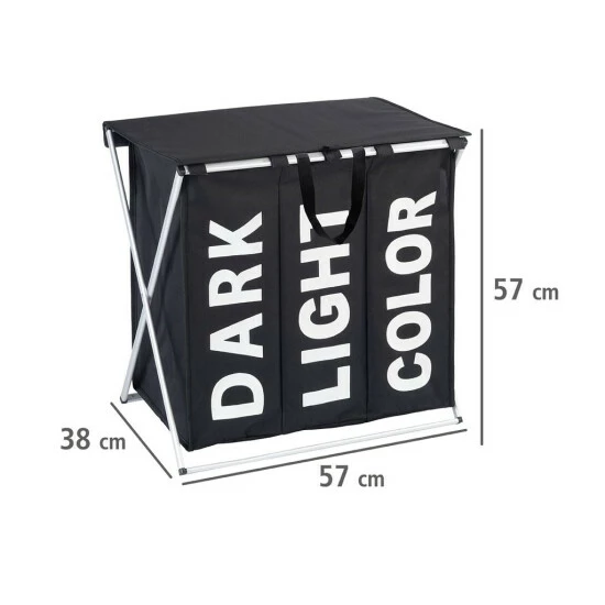 Wenko Wäschesammler Trio Top Schwarz 12 Wenko Wäschesammler Trio Top Schwarz – Bild 10