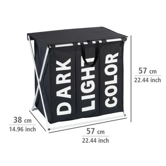 Wenko Wäschesammler Trio Top Schwarz 13 Wenko Wäschesammler Trio Top Schwarz – Bild 11