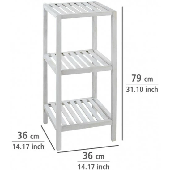 Wenko Regal Norway Mit 3 Böden Natur Weiß 13 Wenko Regal Norway Mit 3 Böden Natur Weiß – Bild 11
