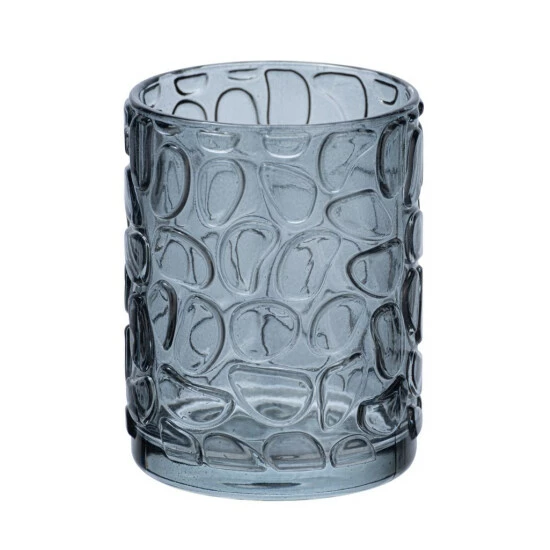 Wenko Zahnputzbecher Vetro Grau Rund Echtglas 4 Wenko Zahnputzbecher Vetro Grau Rund Echtglas – Bild 2