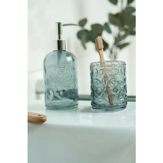 Wenko Zahnputzbecher Vetro Grau Rund Echtglas 7 Wenko Zahnputzbecher Vetro Grau Rund Echtglas – Bild 5