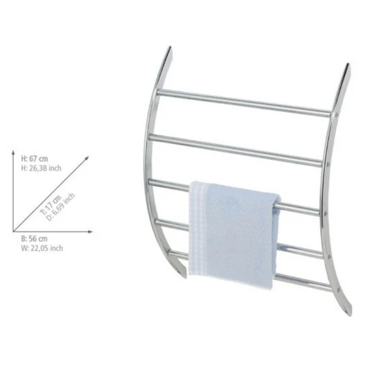 Wenko Exclusiv Wand-Handtuchhalter Mit 5 Stangen 4 Wenko Exclusiv Wand-Handtuchhalter Mit 5 Stangen – Bild 2