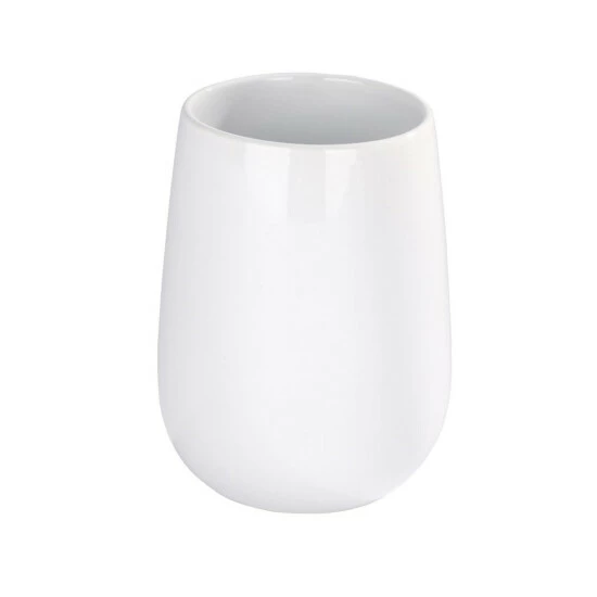 Wenko Zahnputzbecher Malta Weiß Keramik 4 Wenko Zahnputzbecher Malta Weiß Keramik – Bild 2