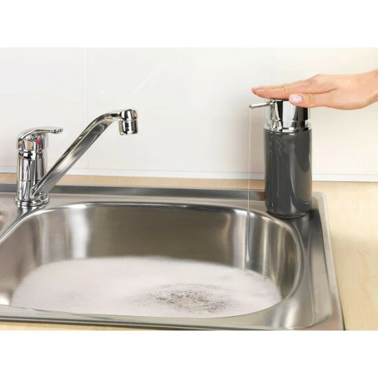 Wenko Seifenspender Silo Grau 4 Wenko Seifenspender Silo Grau – Bild 2