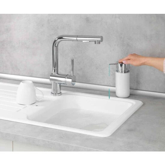 Wenko Seifenspender Silo Grau 5 Wenko Seifenspender Silo Grau – Bild 3