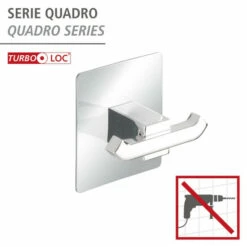 Wenko Turbo-Loc® Edelstahl Wandhaken Duo Quadro -Günstiges Wenko Geschäft unnamed file 17127