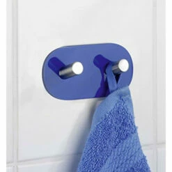 Wenko Wandhaken Duo Blau Aus Edelstahl 4 Stück
