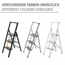 Wenko Alu-Design Klapptrittleiter 3-stufig Schwarz -Günstiges Wenko Geschäft unnamed file 1726