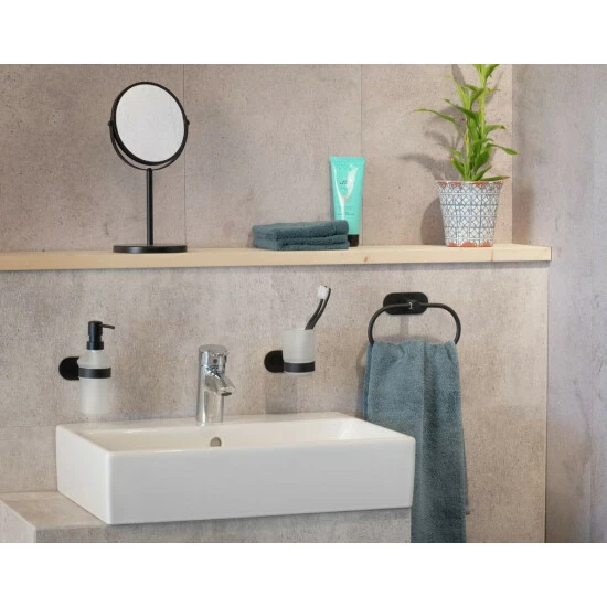 Wenko Turbo-Loc® Edelstahl Handtuchring Orea Black Matt 4 Wenko Turbo-Loc® Edelstahl Handtuchring Orea Black Matt – Bild 2