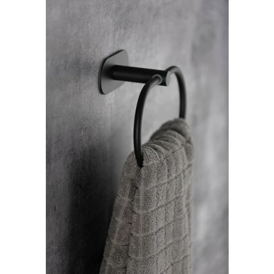 Wenko Turbo-Loc® Edelstahl Handtuchring Orea Black Matt 11 Wenko Turbo-Loc® Edelstahl Handtuchring Orea Black Matt – Bild 9