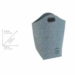 Wenko Wäschesammler Filz Grau