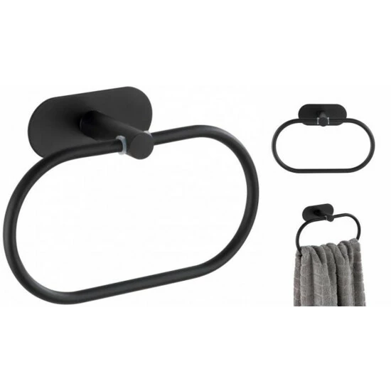 Wenko Turbo-Loc® Edelstahl Handtuchring Orea Black Matt 17 Wenko Turbo-Loc® Edelstahl Handtuchring Orea Black Matt – Bild 15