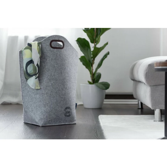 Wenko Wäschesammler Filz Grau 11 Wenko Wäschesammler Filz Grau – Bild 9