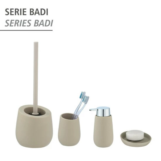 Wenko Zahnputzbecher Badi Beige Keramik 7 Wenko Zahnputzbecher Badi Beige Keramik – Bild 5