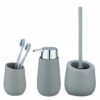Wenko Bad-Accessoire Set Badi, Grau, 3-teilig