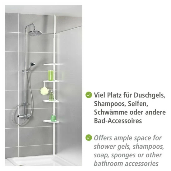 Wenko Teleskop Duschecke Compact Weiß 10 Wenko Teleskop Duschecke Compact Weiß – Bild 8