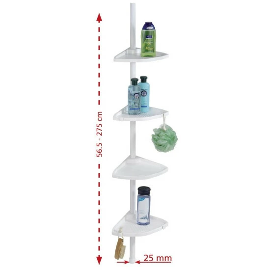 Wenko Teleskop Duschecke Compact Weiß 14 Wenko Teleskop Duschecke Compact Weiß – Bild 12