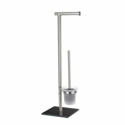 Wenko Stand WC-Garnitur Lima Edelstahl