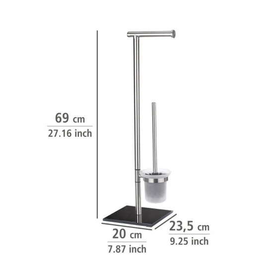 Wenko Stand WC-Garnitur Lima Edelstahl 6 Wenko Stand WC-Garnitur Lima Edelstahl – Bild 4