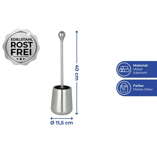 Wenko Hygiene WC-Garnitur Edelstahl 7 Wenko Hygiene WC-Garnitur Edelstahl – Bild 5