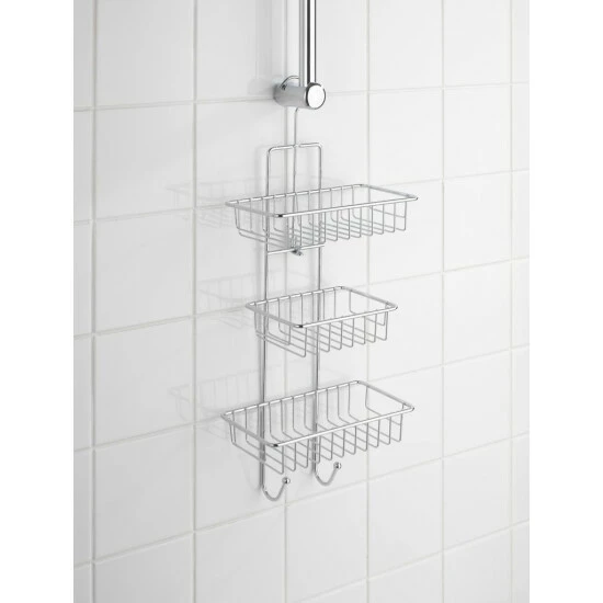 Wenko Duschcaddy Milano 3 Ablagen 2 Haken 5 Wenko Duschcaddy Milano 3 Ablagen 2 Haken – Bild 3