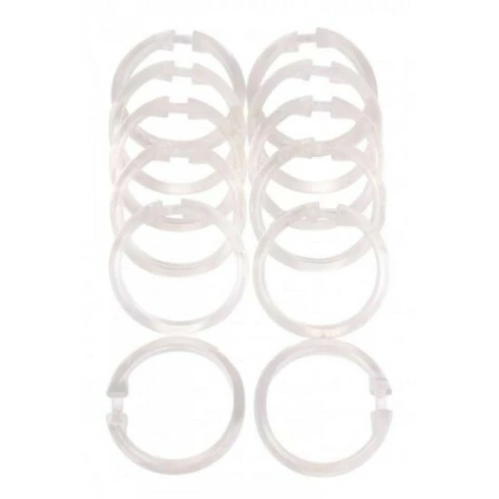 Wenko Duschvorhangringe Groß Transparent 12er Set 6 Wenko Duschvorhangringe Groß Transparent 12er Set – Bild 4