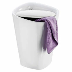 Wenko Hocker Candy Eckig White, Mit Wäschesack