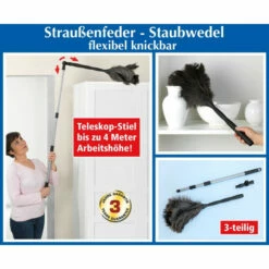 Straußenfedern-Staubwedel, Flexibel, Knickbar, 129-189 Cm, WENKO - WENKO -Günstiges Wenko Geschäft unnamed file 1798
