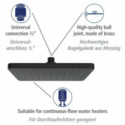 Wenko Regenduschkopf Automatic Cleaning 25 X 17 Cm -Günstiges Wenko Geschäft unnamed file 18105