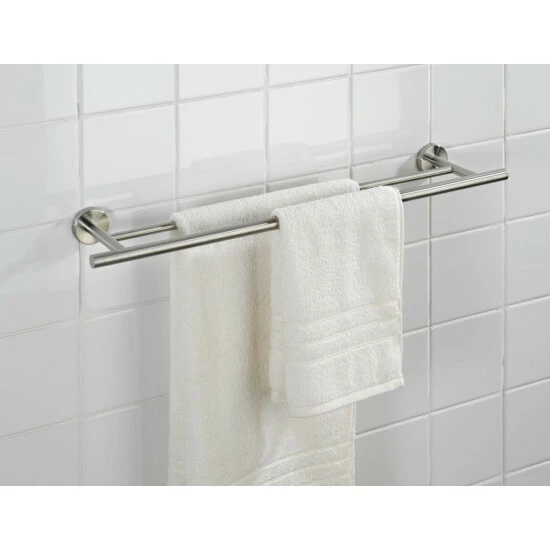 Wenko Badetuchstange Duo Bosio Matt Edelstahl 5 Wenko Badetuchstange Duo Bosio Matt Edelstahl – Bild 3