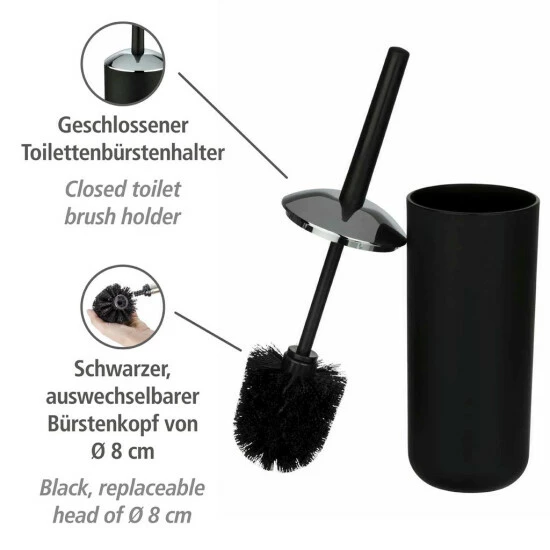 Wenko WC-Garnitur Brasil Schwarz 5 Wenko WC-Garnitur Brasil Schwarz – Bild 3