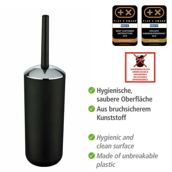 Wenko WC-Garnitur Brasil Schwarz 7 Wenko WC-Garnitur Brasil Schwarz – Bild 5
