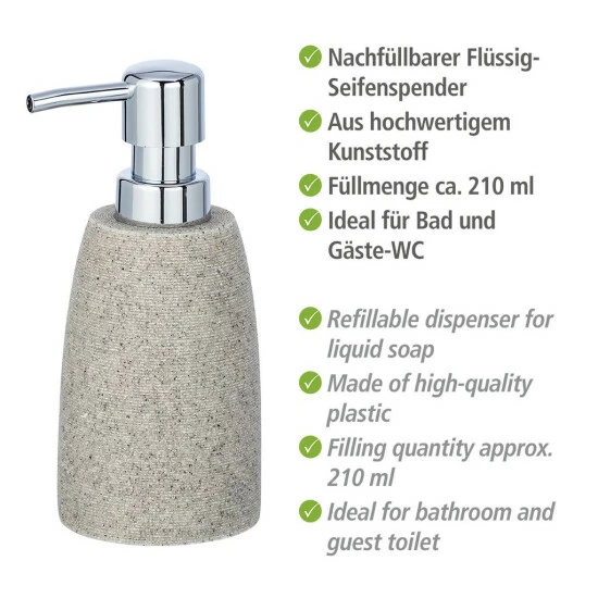 Wenko Seifenspender Goa Hellgrau 4 Wenko Seifenspender Goa Hellgrau – Bild 2