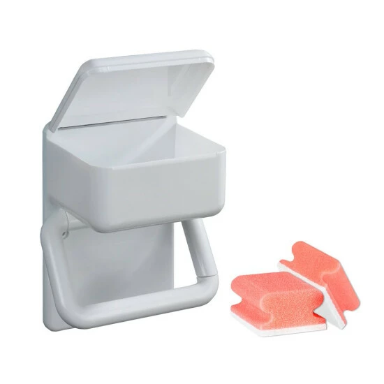 Wenko Toilettenpapierhalter 2 In 1 & Reinigungsschwamm, 2er Set 3 Wenko Toilettenpapierhalter 2 In 1 & Reinigungsschwamm, 2er Set