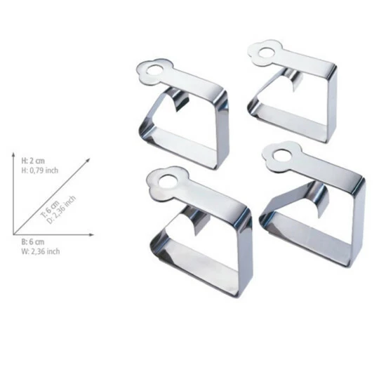 Wenko Tischtuchklemmen 4er Set Edelstahl 6 Wenko Tischtuchklemmen 4er Set Edelstahl – Bild 4