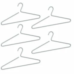 Wenko Kleiderbügel Lux Silber, 5er Set