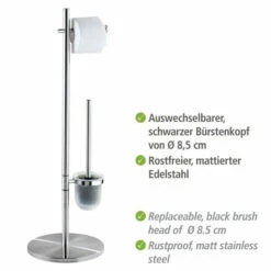 Wenko Stand WC-Garnitur Pieno Edelstahl -Günstiges Wenko Geschäft unnamed file 18769