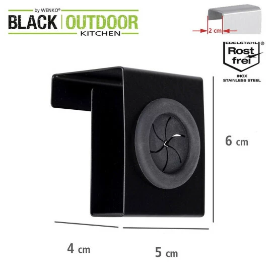 Wenko Küchen- Und Türhaken Push, Edelstahl Rostfrei, 5 X 6 X 4 Cm, Silber Matt - WENKO, Farbe:anthrazit 11 Wenko Küchen- Und Türhaken Push, Edelstahl Rostfrei, 5 X 6 X 4 Cm, Silber Matt - WENKO, Farbe:anthrazit – Bild 9