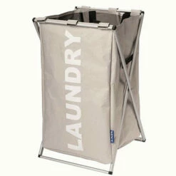 Wenko Wäschesammler Uno - Wäschekorb, Fassungsvermögen 52 L, 100 % Polyester, 35 X 57 X 38 Cm